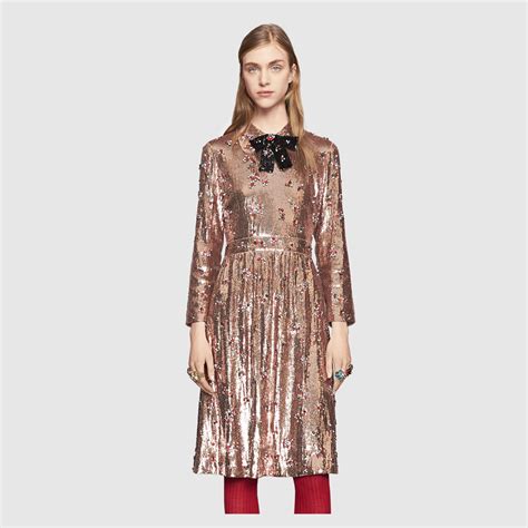 gucci sequin shirt|gucci chiffon dress.